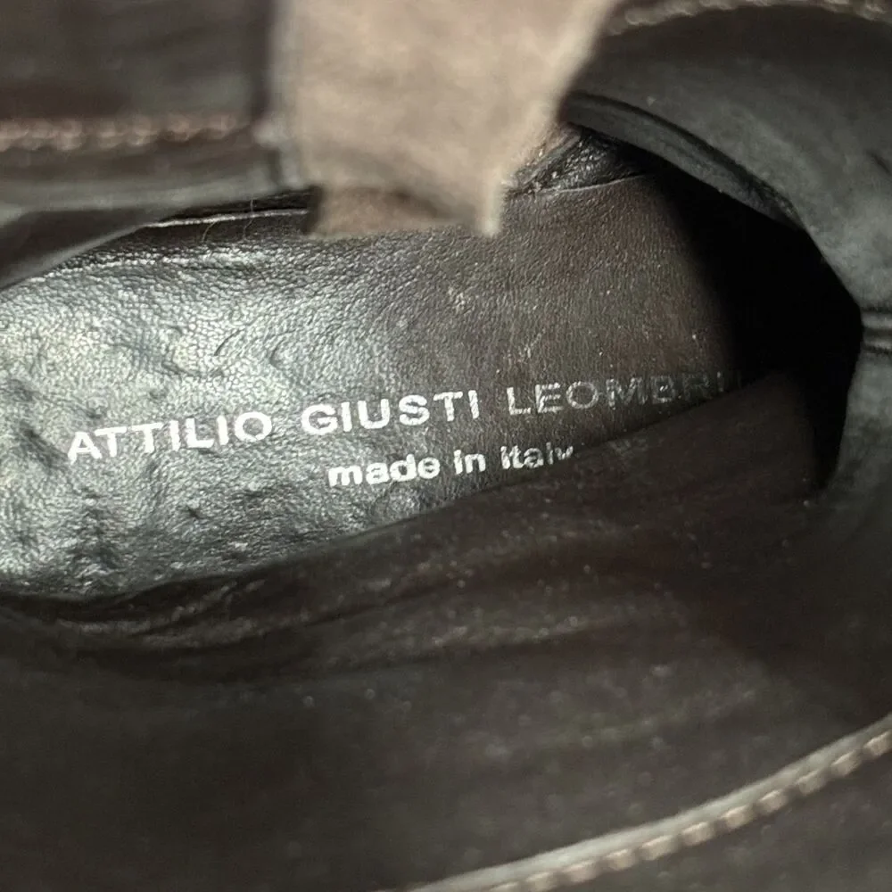 AGL Vintage Brown Leather Riding Boots